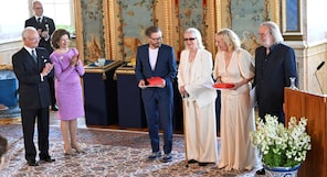 Pop icons ABBA reunite to receive Swedish knighthood