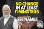 11 ministers in the new Modi cabinet who continue to head the same ministries as before