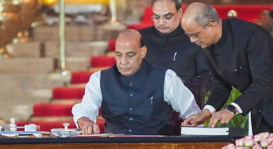 72-year-old Rajnath Singh will continue as India's Defence Minister, a position he has held since 2019. He will get to continue his work on strengthening and modernisation of India's forces as well as the efforts to increase local sourcing of defence equipment, which has led to a sharp rally in defence stocks in recent years. However, one of the policies inititated by the Modi administration during his tenure was the Agnipath programme, a short-term recruitment of youngsters into Indian Army. The scheme has turned out to be very unpopular in many parts of the country. All eyes will be on him to see if he decides to withdraw the Agnipath scheme. 72-year-old Rajnath Singh will continue as India's Defence Minister, a position he has held since 2019. He will get to continue his work on strengthening and modernisation of India's forces as well as the efforts to increase local sourcing of defence equipment, which has led to a sharp rally in defence stocks in recent years. However, one of the policies inititated by the Modi administration during his tenure was the Agnipath programme, a short-term recruitment of youngsters into Indian Army. The scheme has turned out to be very unpopular in many parts of the country. All eyes will be on him to see if he decides to withdraw the Agnipath scheme.